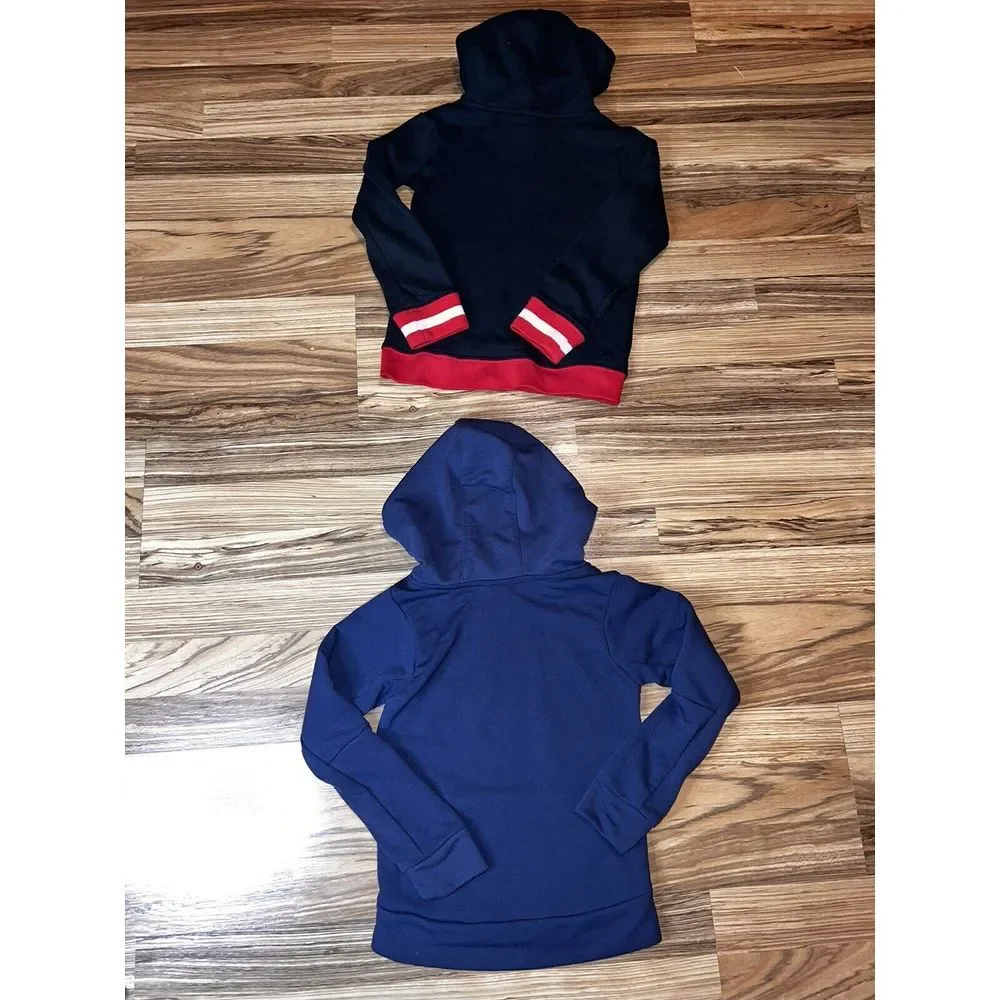 Nike Hoodie Hooded Sweatshirt Dri-fit Cotton Boys Sz 5 4/5‎ Lot Of 2